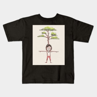 Man with chains and ropes illustration Kids T-Shirt